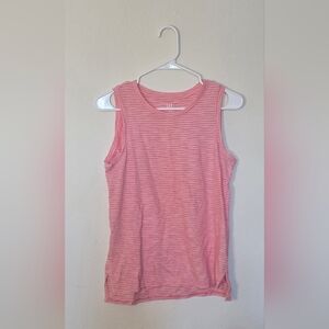 Gap Pink Striped Sleeveless Easy Tee Tank Cotton Summer Casual Top XS